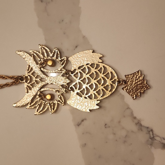 Vintage Articulated Large Owl Necklace - Picture 6 of 6